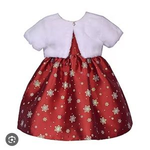 Bonnie Baby Red and White Formal Dress